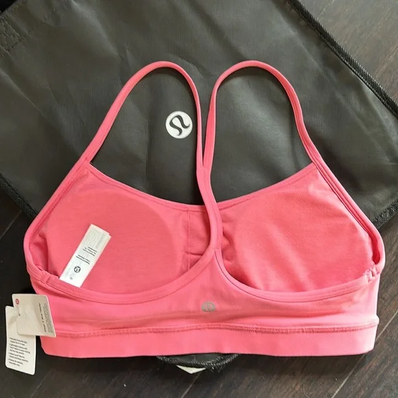 LULULEMON FLOW Y BRA *Nulu in SAKURA PINK SZ 10 NWT